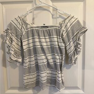 Striped Off-Shoulder Women's Top
